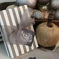 Sparkly Grey & White Gift Wrap by Refresh Restyle