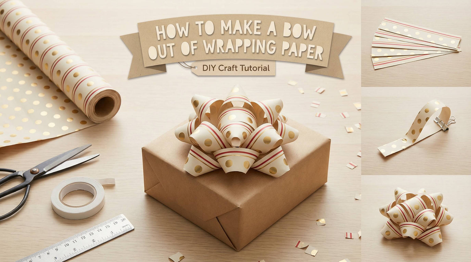 How To Make A Bow Out Of Wrapping Paper (Plus One Giant Bow Trick)