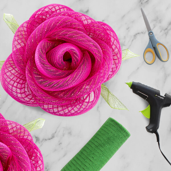DIY Deco Mesh Flowers