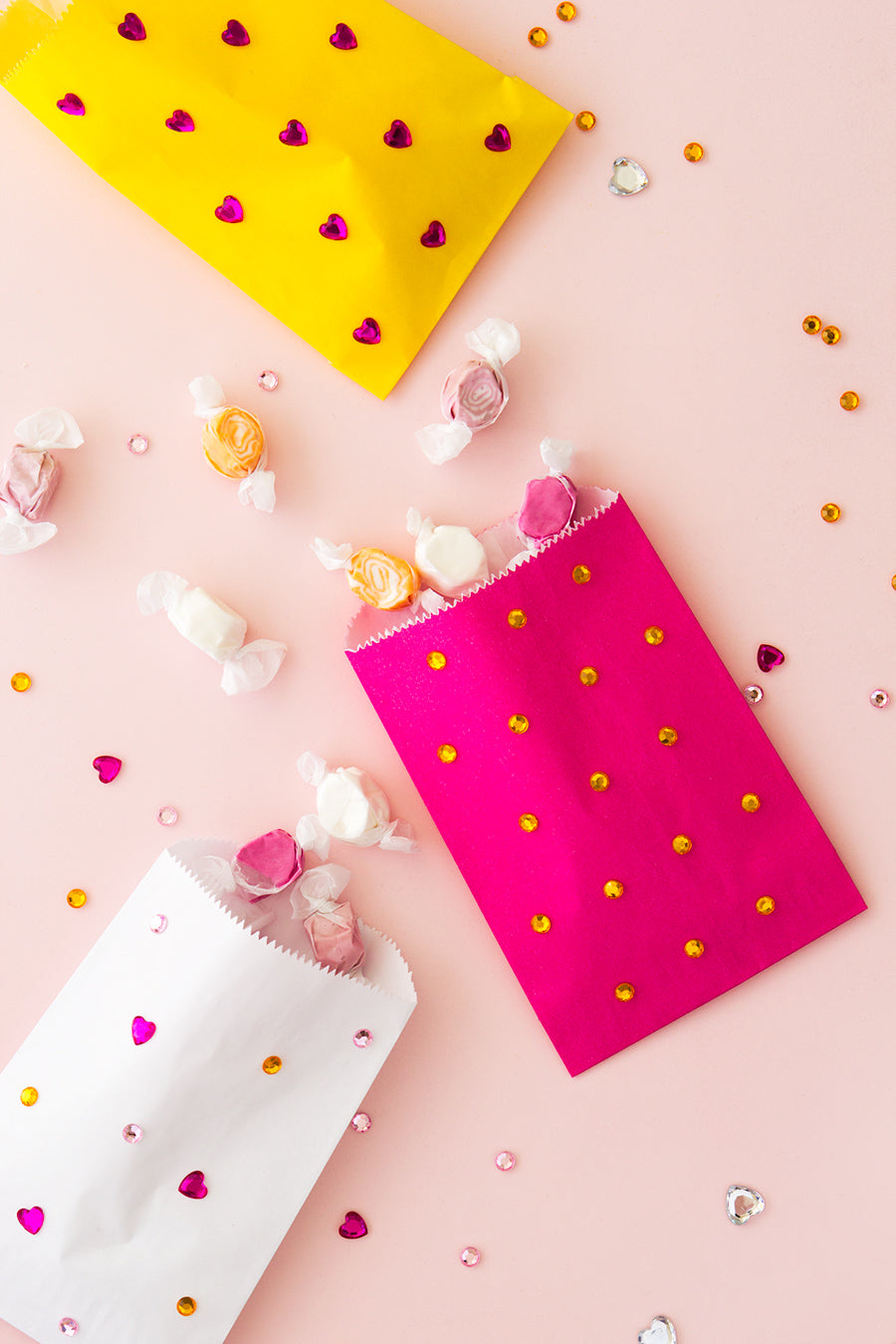 DIY Jeweled Treat Bags by Sarah Hearts