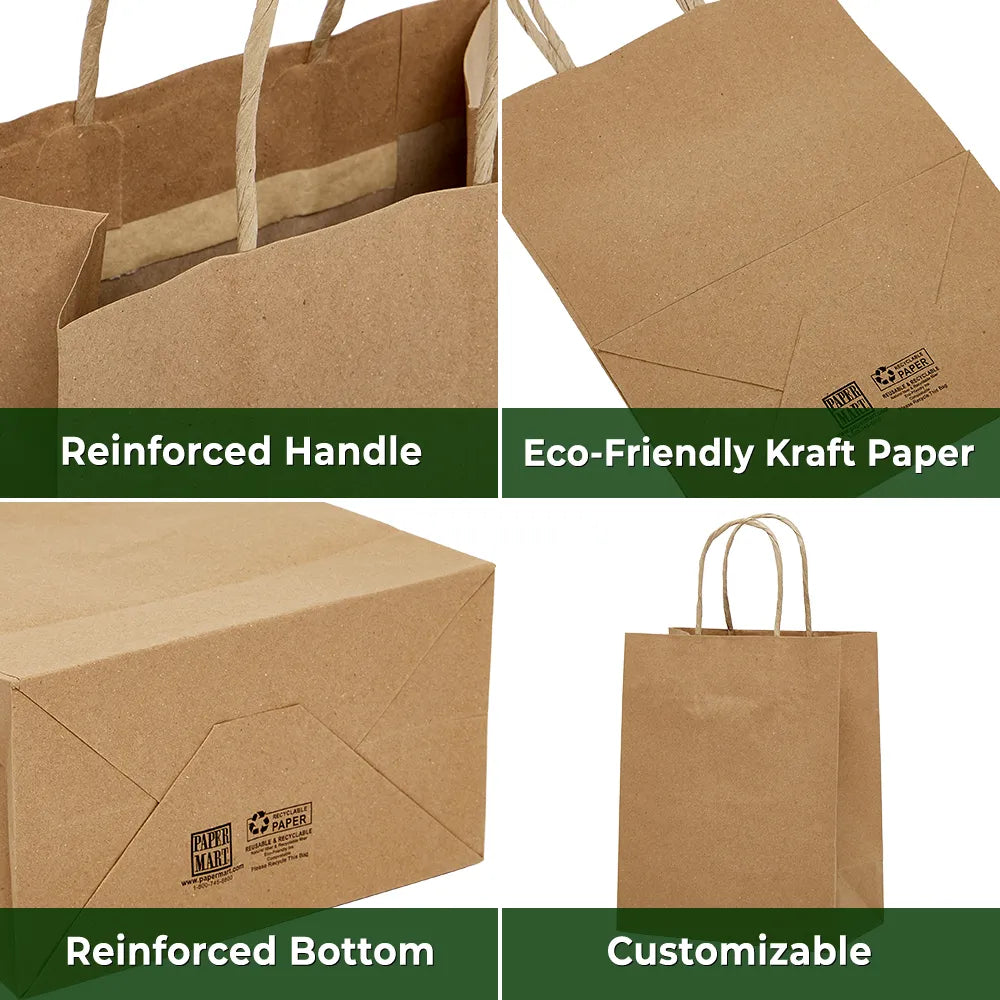 Eco-Friendly Kraft Shopping Bags
