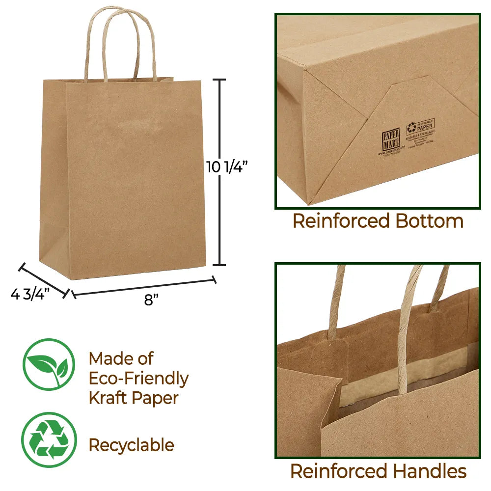 Eco-Friendly Kraft Shopping Bags