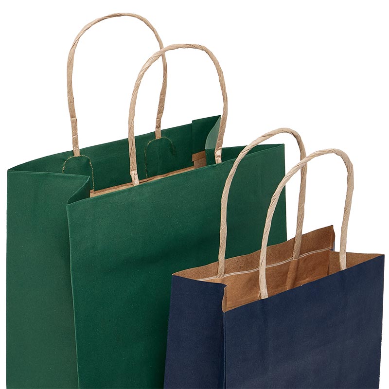 Kraft Tinted Color Shopping Bags (250/Pack)