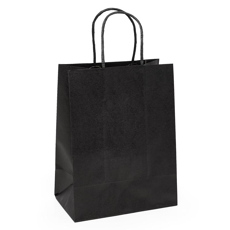 Premium Shadow Stripe Colored Kraft Shopping Bags (250 / Pack)
