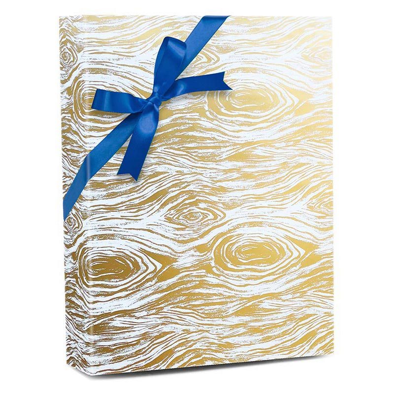 Golden Wood Grain Gift Wrap