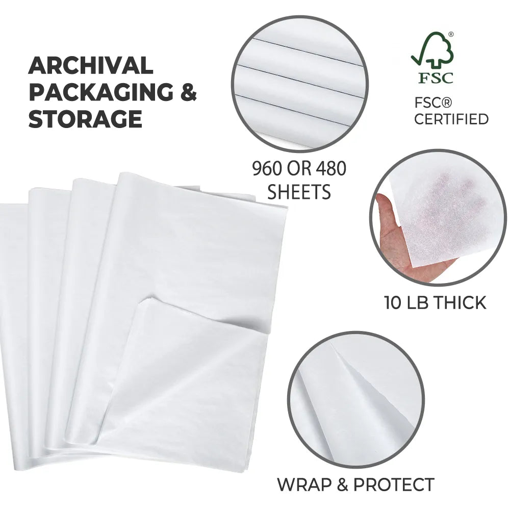Snow White Acid Free Tissue Paper