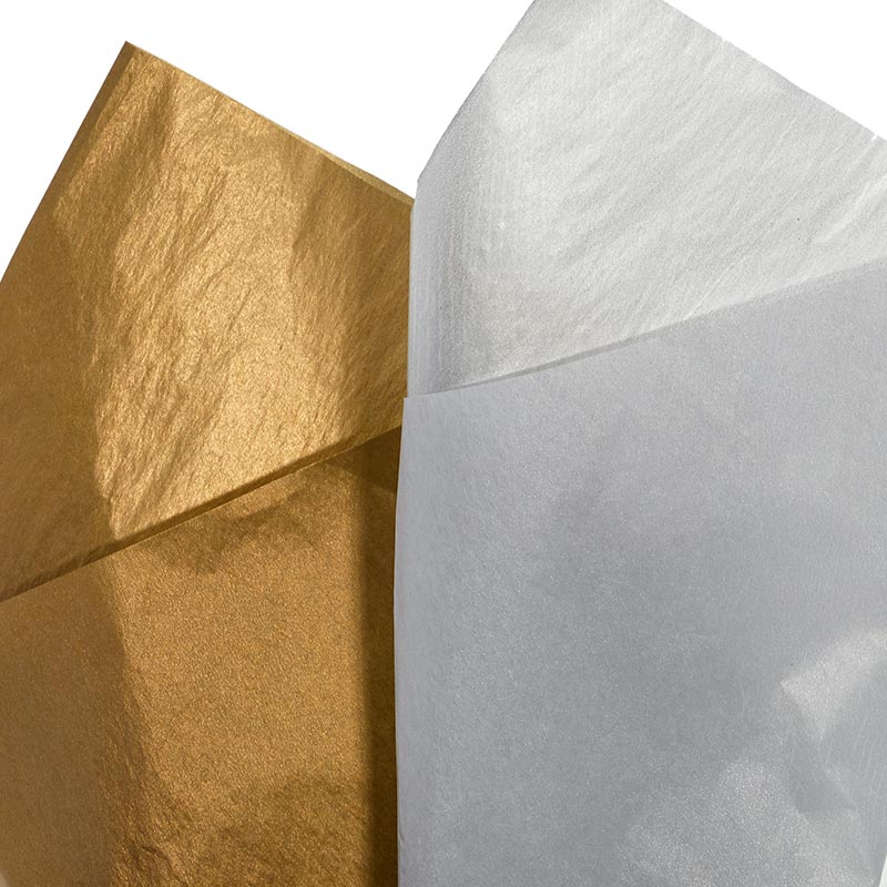 Double Faced Metallic Tissue Paper (100/Pack)