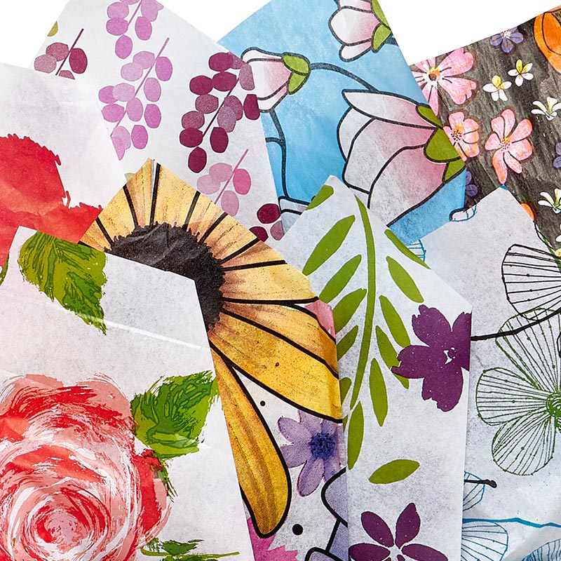 Floral Pattern Tissue Paper (240/Pack)