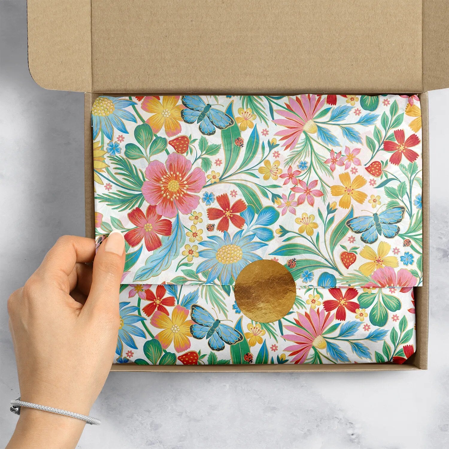 Happy Wildflowers Premium Tissue Paper (240 Sheets/Package)