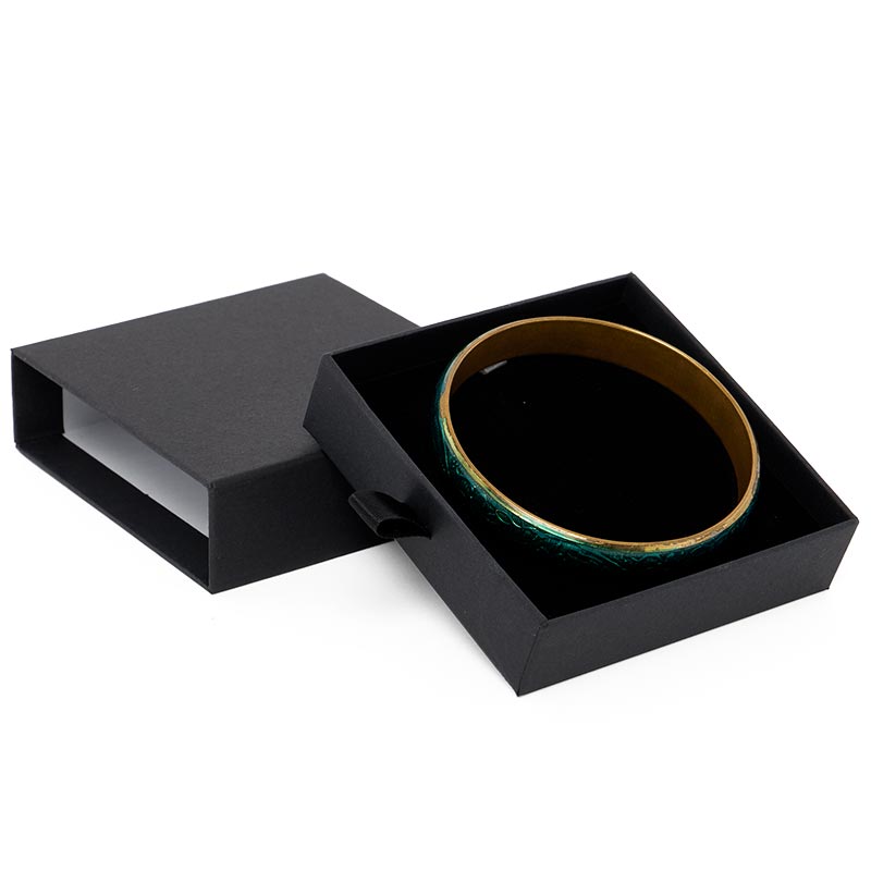 Black Slide Open Jewelry Boxes with Satin Pull (100/Pack)