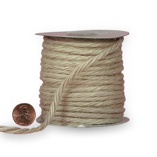 White Medium Colored Jute Cord (3.5MM X 25YD)