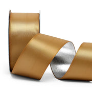 Gold & Silver Satin/Metallic Back Ribbon (1-1/2" X 10YD)
