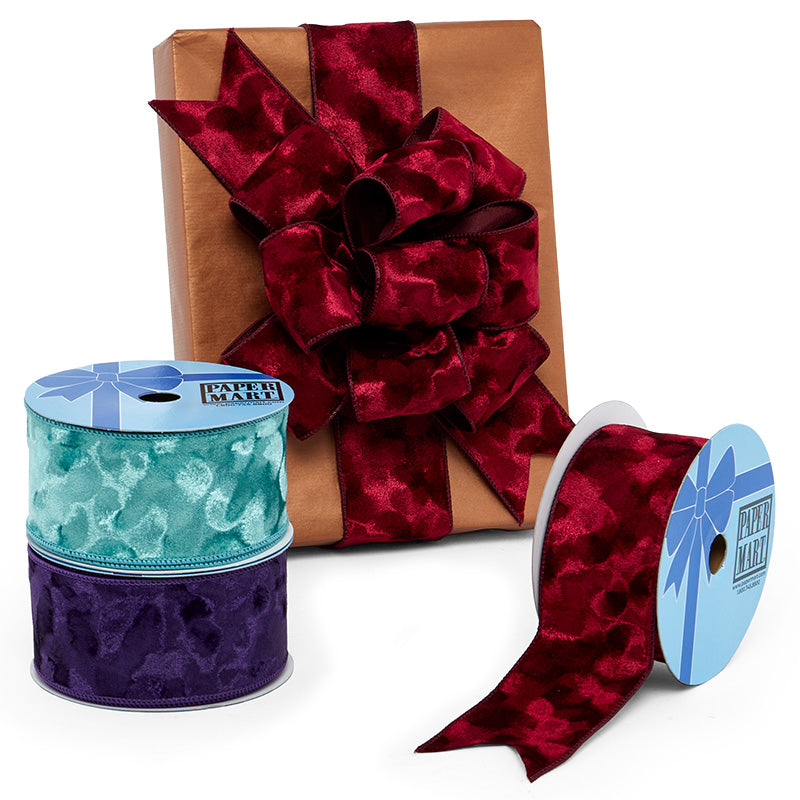 Brushed Velvet Wired Ribbon (2-1/2" X 10YD)