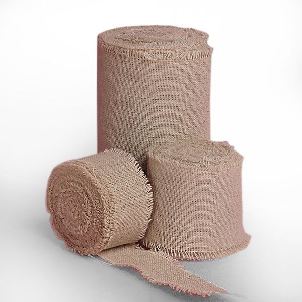 Natural Cotton Ribbon with Fringed Edge (1" X 5YD)