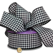 Houndstooth Grosgrain Wired Ribbon (2-1/2" X 25YD)
