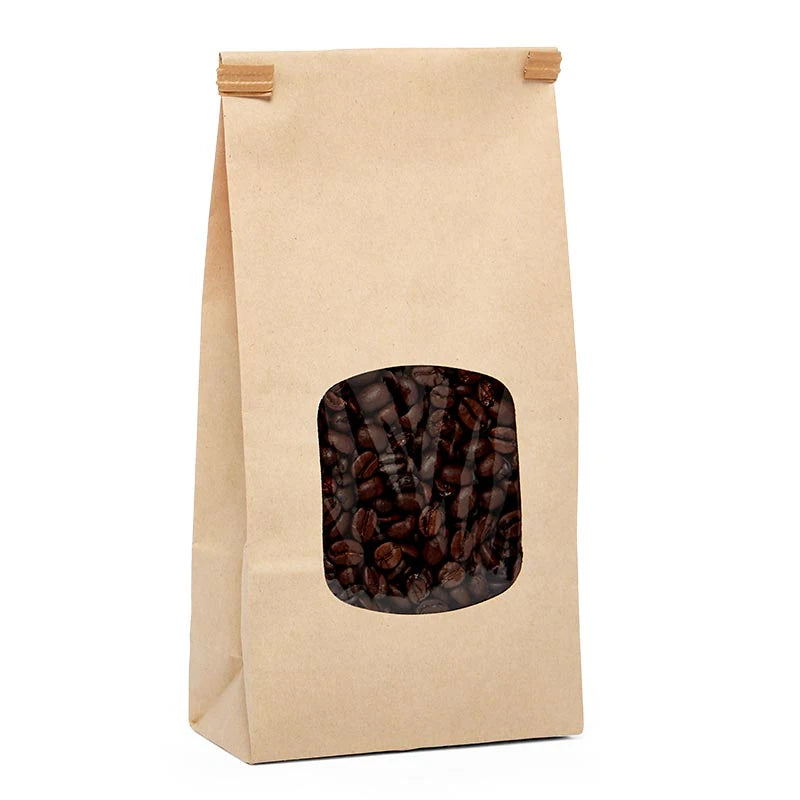 Kraft Window Grease Resistant Tin Tie Bags (1000/Pack)