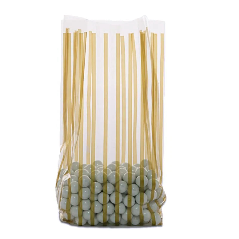 Stripe Patterned Cello Bags (100/Pack)