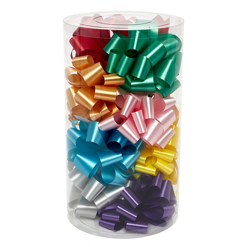 Large Clear Plastic Cylinder Containers 2 Ends + Flat Side (24/Pack)