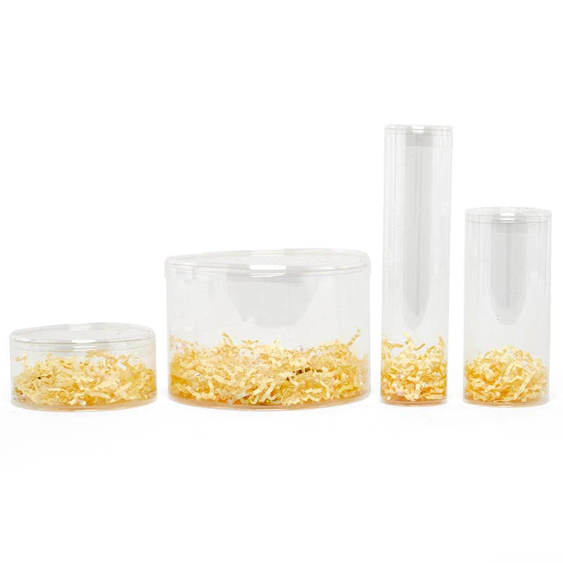 Clear Round Plastic Containers (48/Pack)