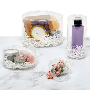 Clear Round Plastic Containers (48/Pack)