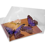 Clear PVC Boxes with Flat Gold Bottom (50/Pack)