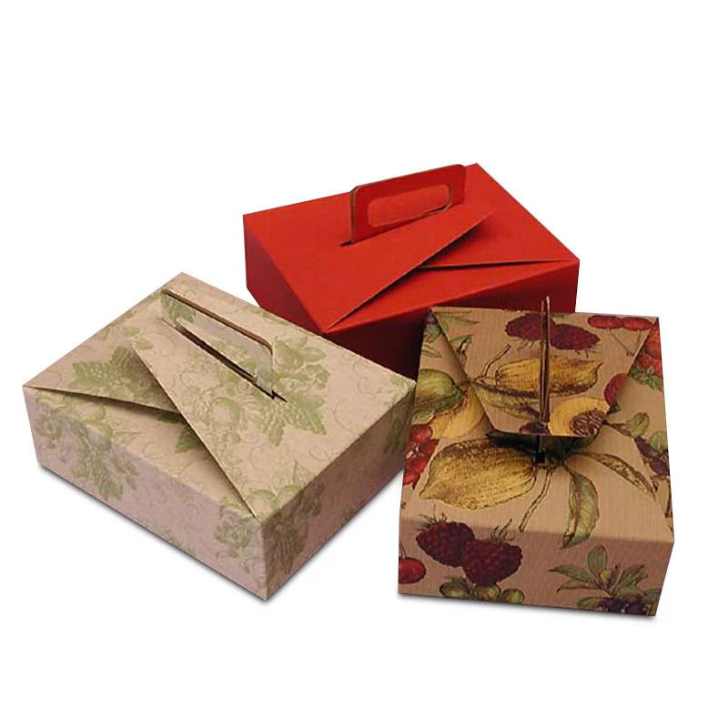 Flat Take-Out Boxes with Handle (100/Pack)