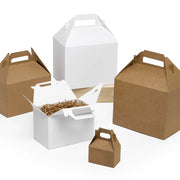 Kraft & White Gable Boxes (100/Pack)