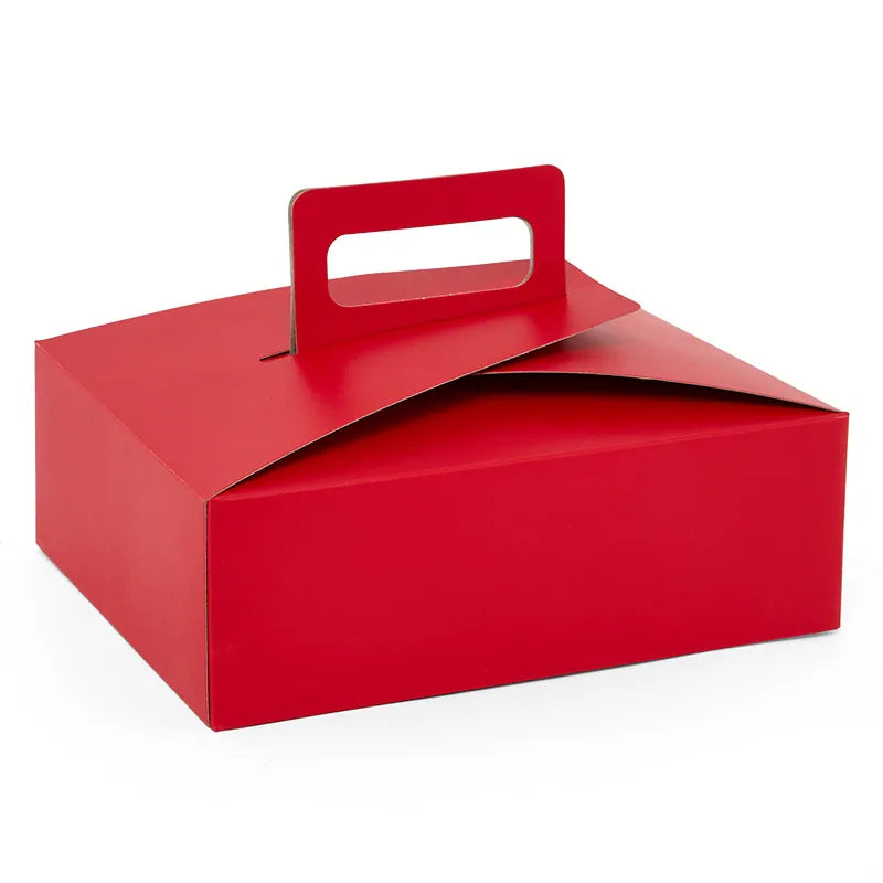 Flat Take-Out Boxes with Handle (100/Pack)