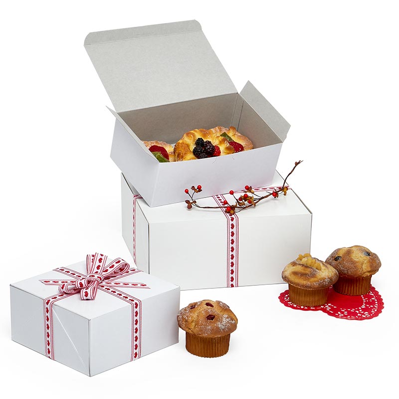 Small White Easy Set-Up Pastry Boxes