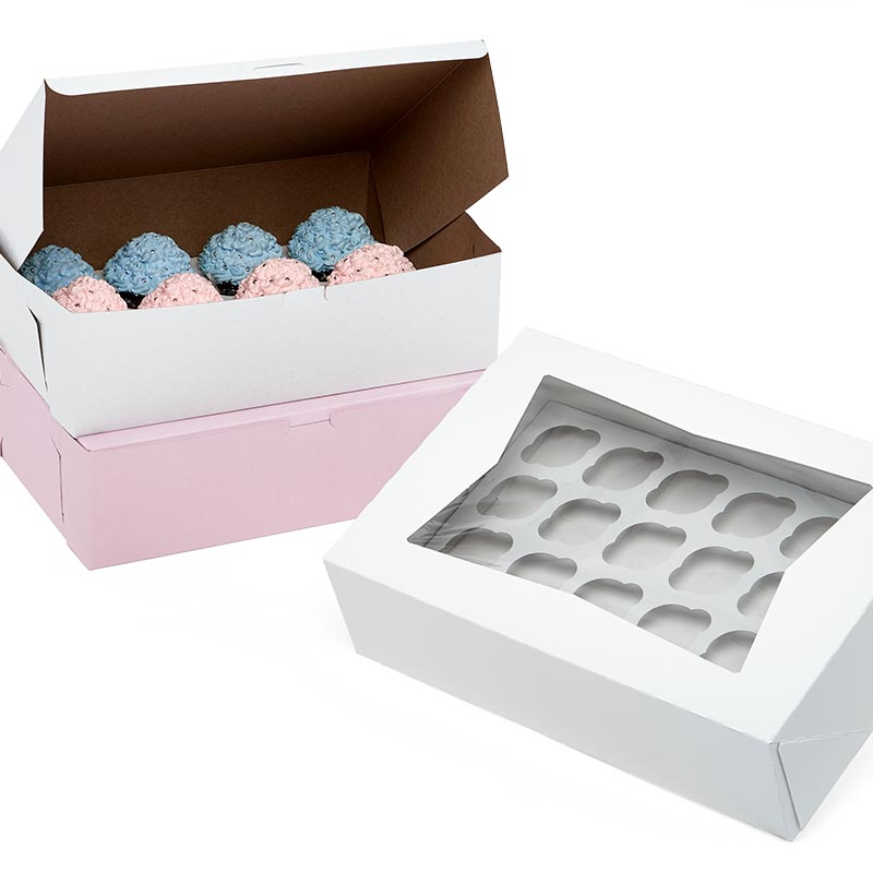 Kraft-Interior Bakery Box, 14" x 10" x 4-1/4" (100/Case)