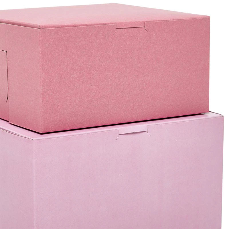 Standard Pink Cake & Pastry Boxes (100/Pack)