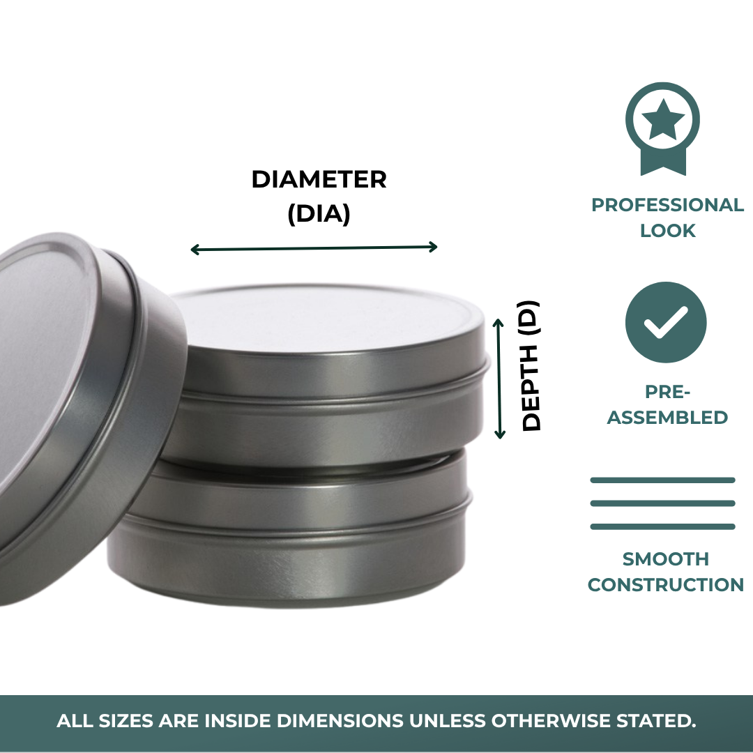 Stackable Shallow Round Tin Cans (432/Pack)