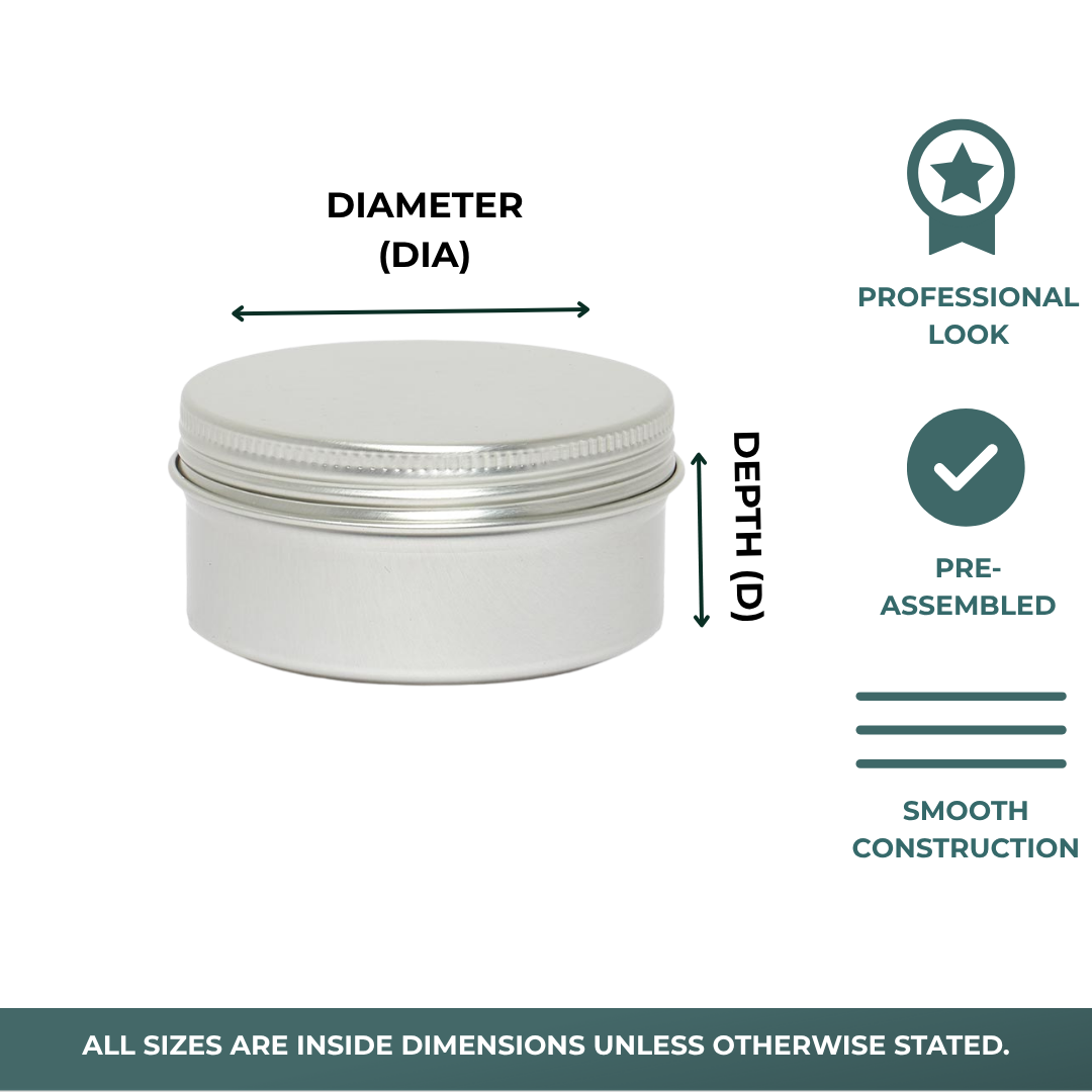 Aluminum Screw Top Tin Can with P.E. Cushion (288/Pack)