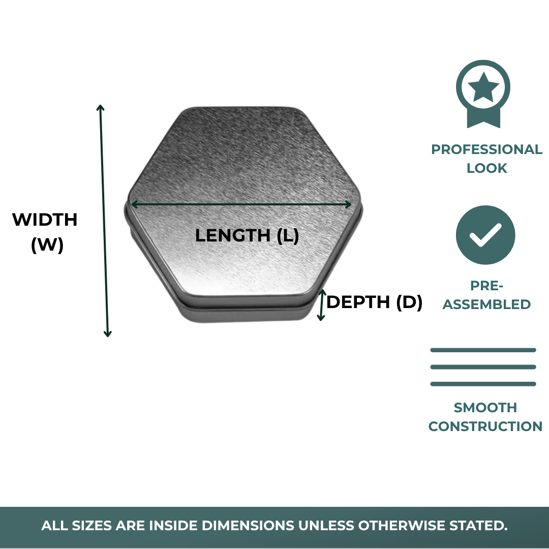 Hexagonal Tins (288/Pack)
