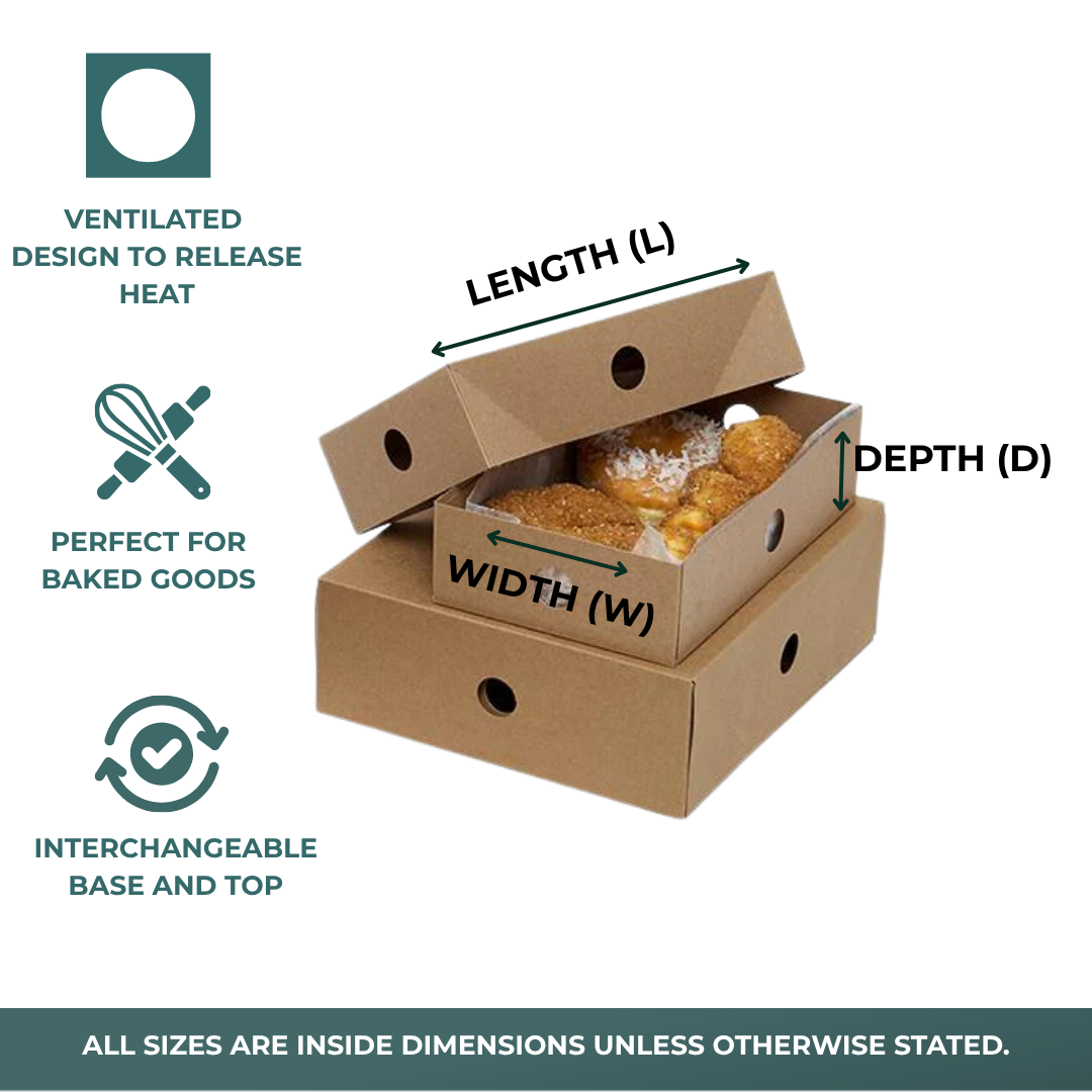 Kraft Two Piece Donut Boxes (125/Pack)