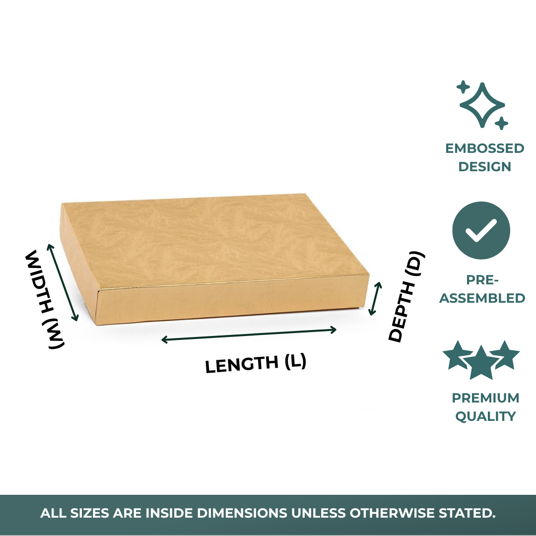 Elegant Gold Embossed Rigid Candy Boxes
