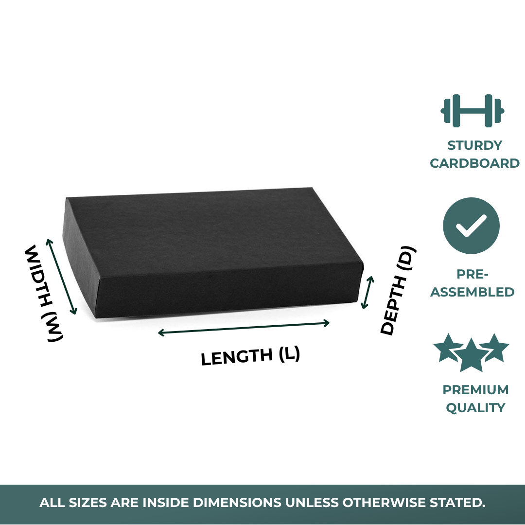 Matte Black Rigid Candy Boxes (100/Pack)