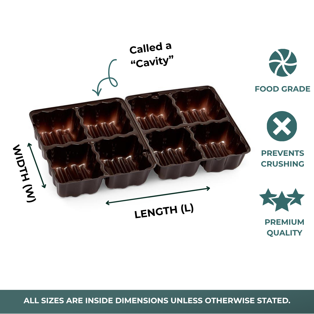 High Wall Cavity Candy Trays (100/Pack)