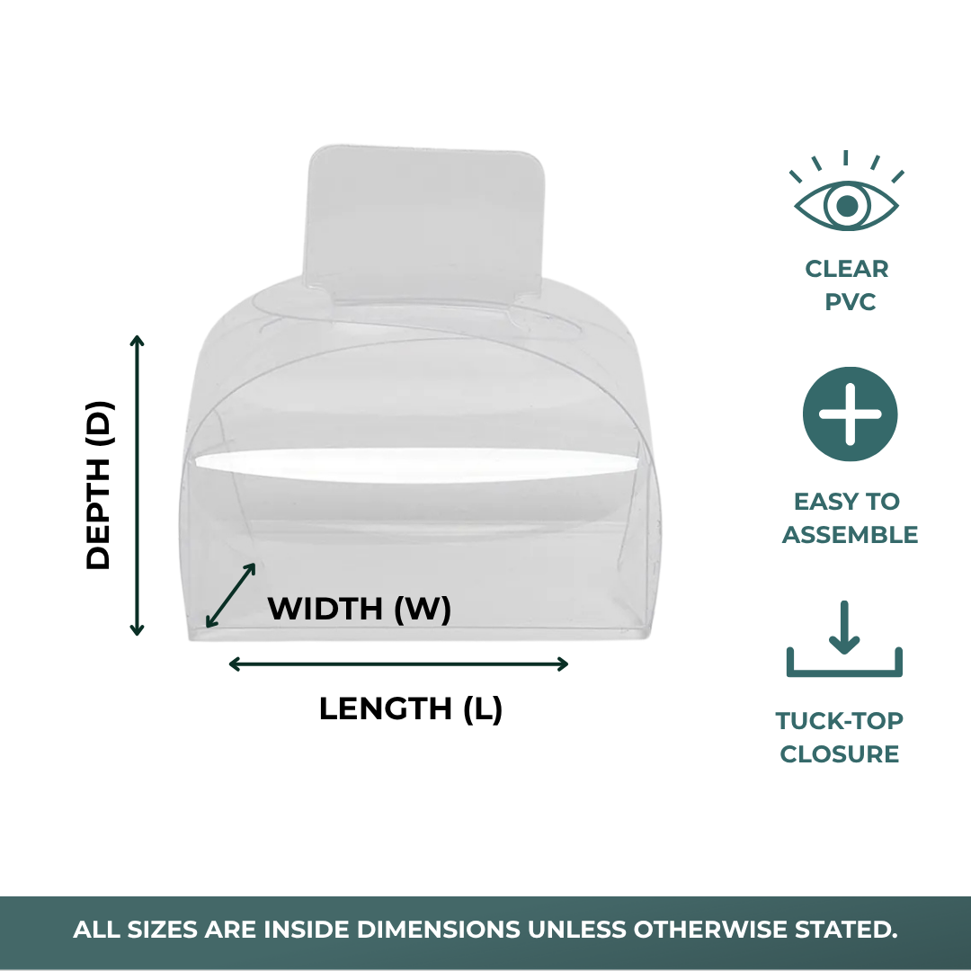Clear Tab Top Small Square Favor Boxes (20/Pack)