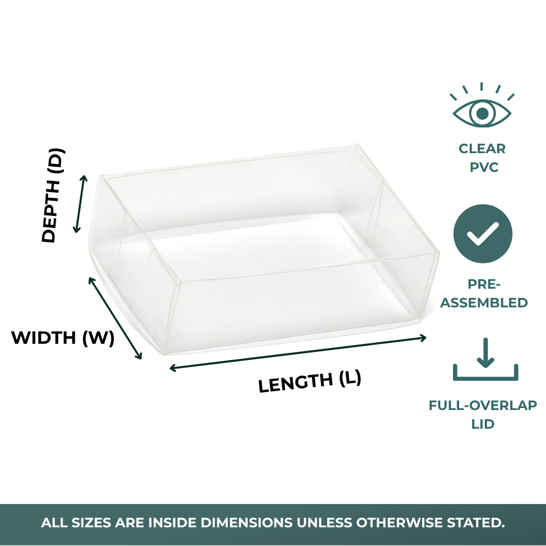 Two Piece Full Lid Plastic Stationery Boxes (48/Pack)