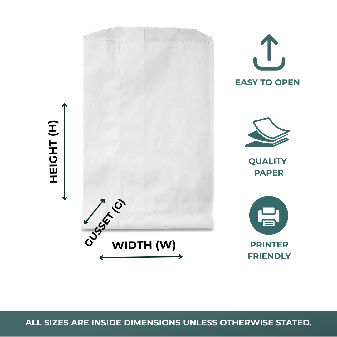 White Paper Merchandise Bags