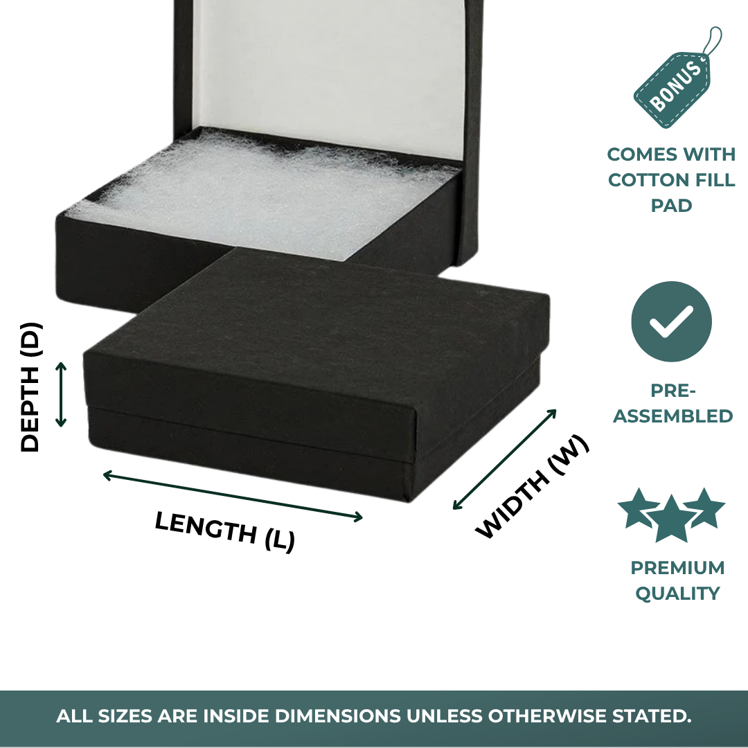 Black Jewelry Boxes (100/Pack)