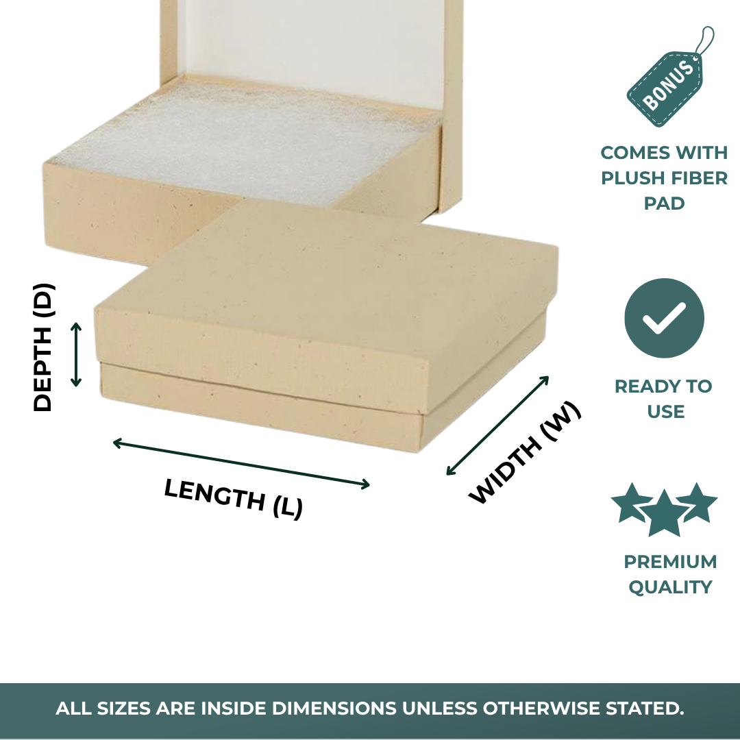 Solid Colored & Embossed Jewelry Boxes (100/Pack)
