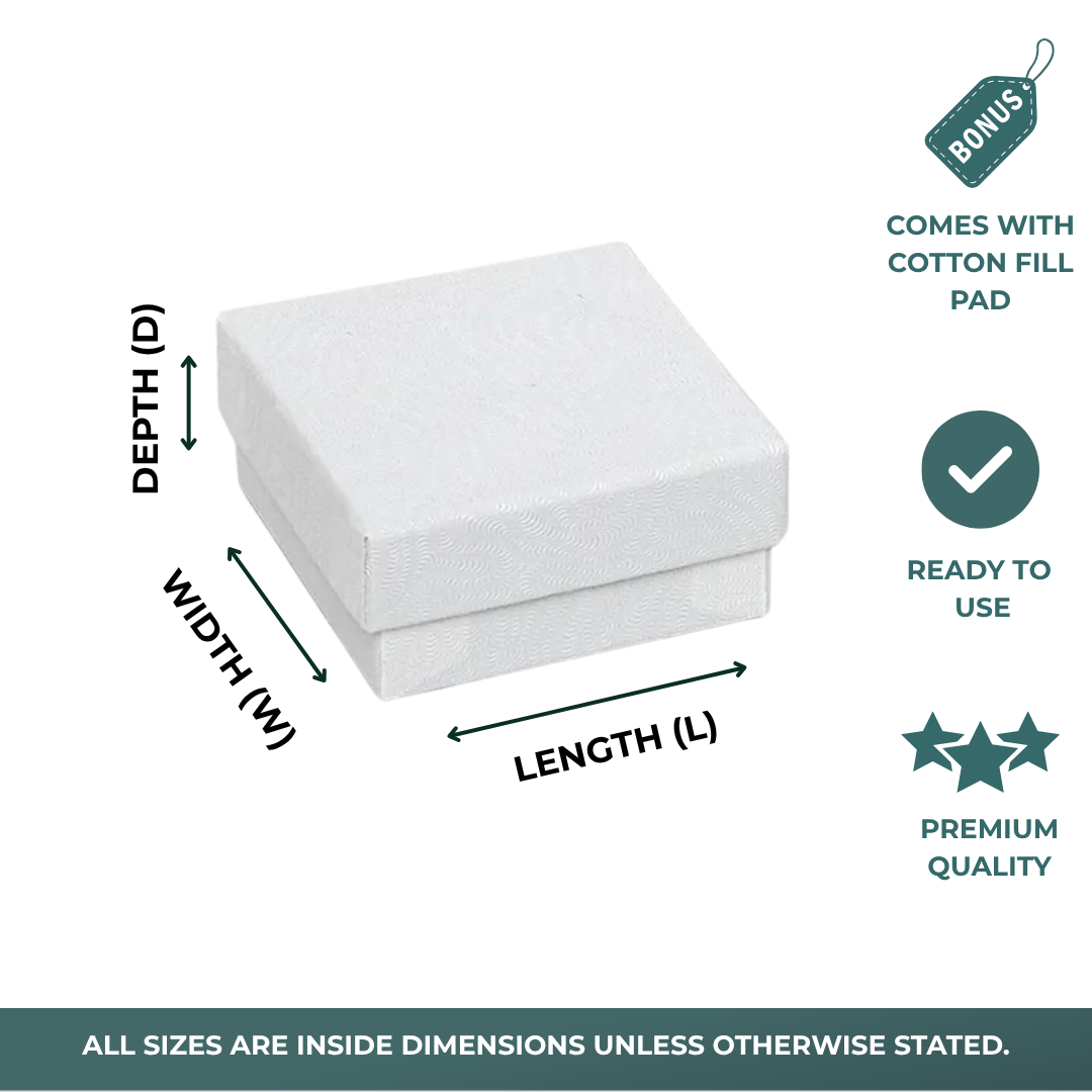White Jewelry Boxes (100/Pack)