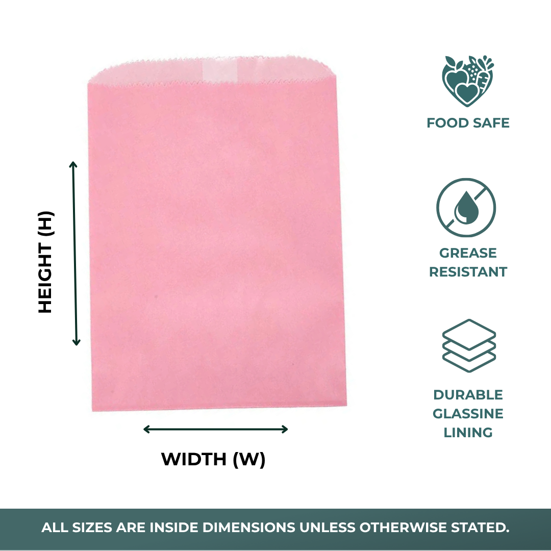 Glassine Lined Paper Gourmet Bags (100/Pack)