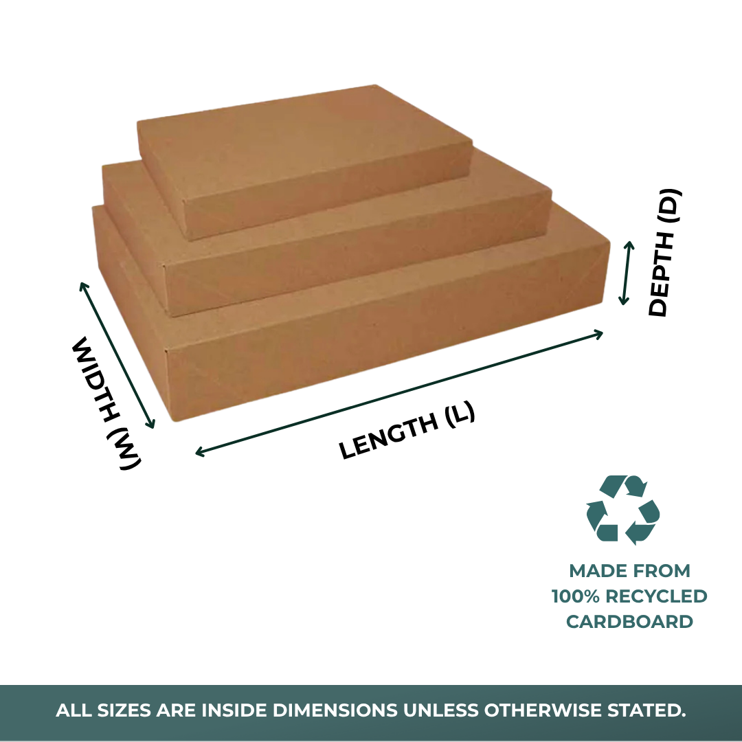 Recycled Kraft Apparel Boxes (100/Pack)