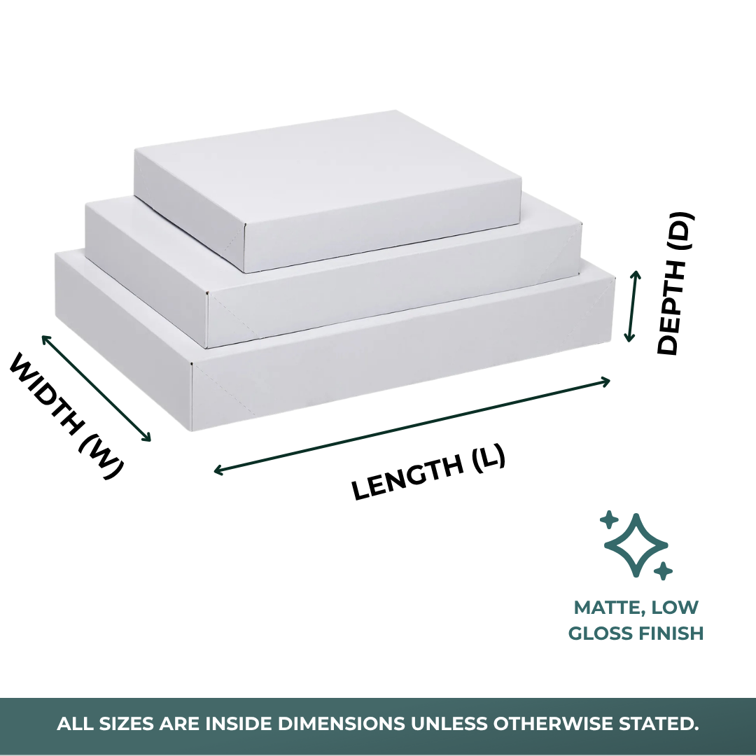 Matte White Apparel Boxes