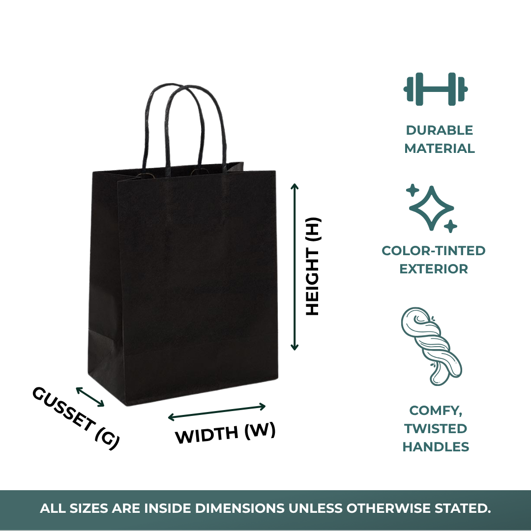 Kraft Tinted Color Shopping Bags (250/Pack)