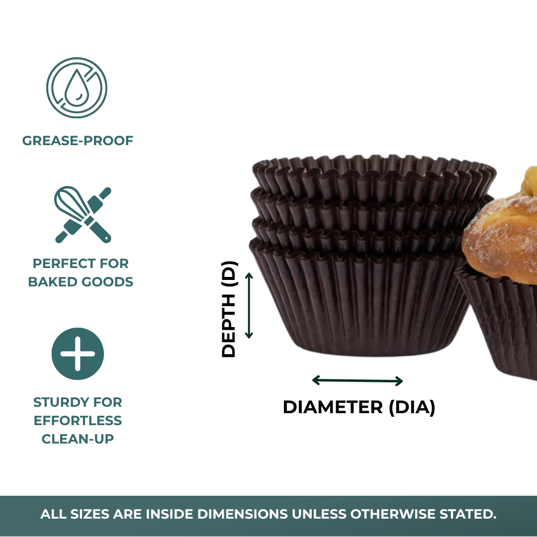 Grease Proof Baking Cups (500/Pack)