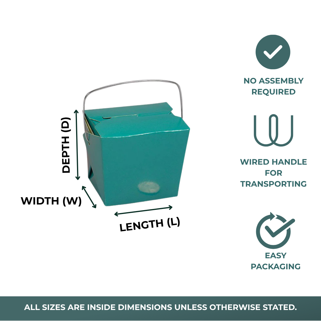 Colored Paper Wire Handle Boxes (288/Pack)